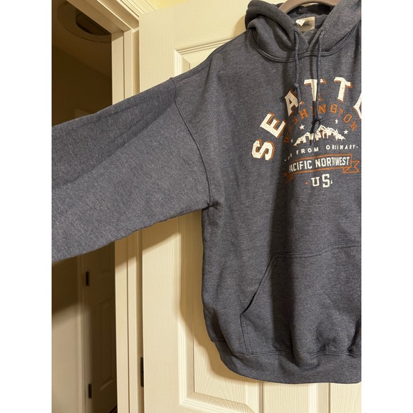 SEATTLE Blue/Grey Hoodie size XL - Picture 4 of 5